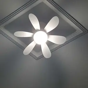 Ventilador LED instalado e funcionando no teto de um cliente